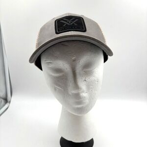 Vortex Optics Gray Mesh Back Trucker Hat Adjustable Snapback Outdoor Cap